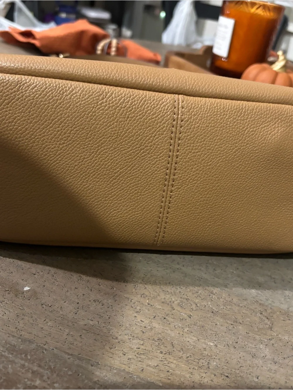 Tory Burch Tan Pebbled Leather Shoulder Bag